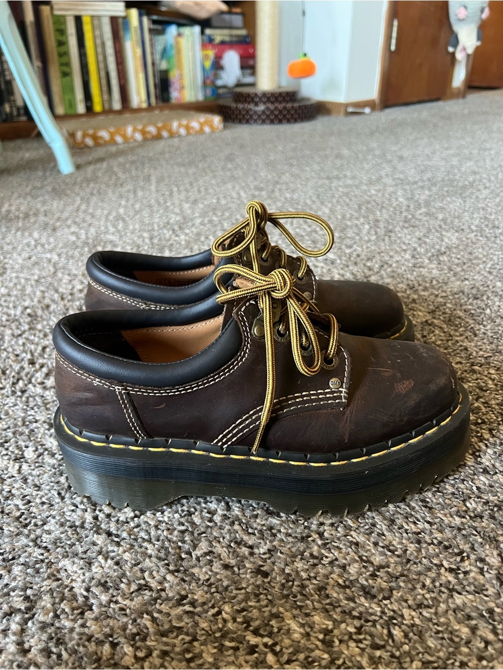 8053 ARC CRAZY HORSE LEATHER PLATFORM CASUAL SHOES - Picture 4 of 8